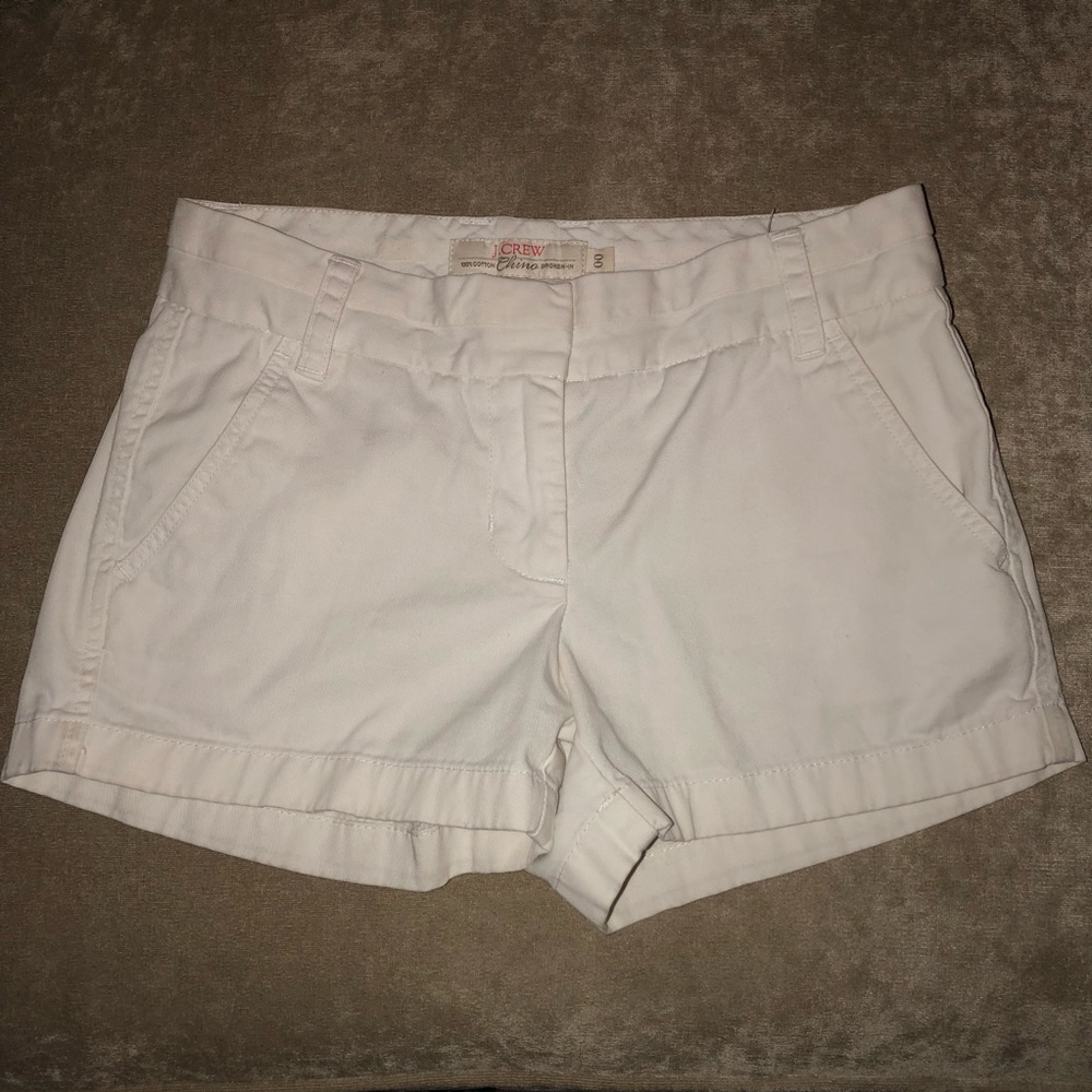 J Crew White Chino Shorts